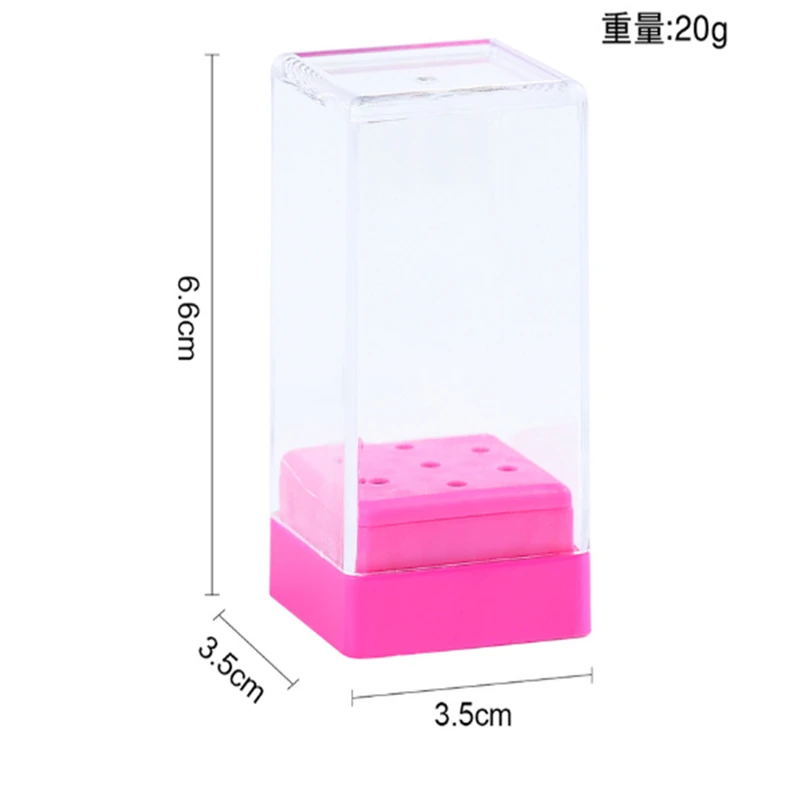 Многоцветный бокс для хранения фрез маникюра 48/7 отверстий с дисплеем |