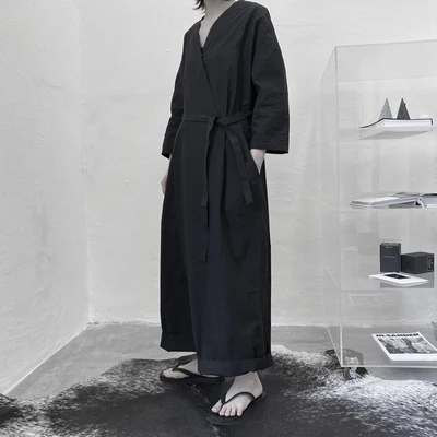 Новый летний образ сдержанный Темный самурайский комбинезон 2020 |