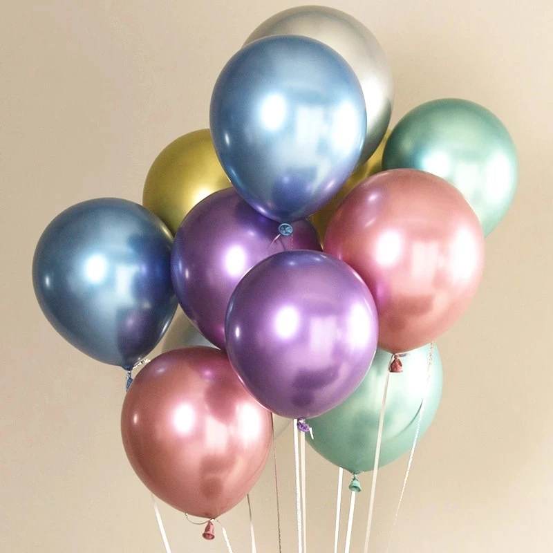 

20Pcs/Lot Metallic Luster Balloons Latex Air Globos Metallic Rose Gold Balloon for Birthday Party Decoration Wedding Supplies