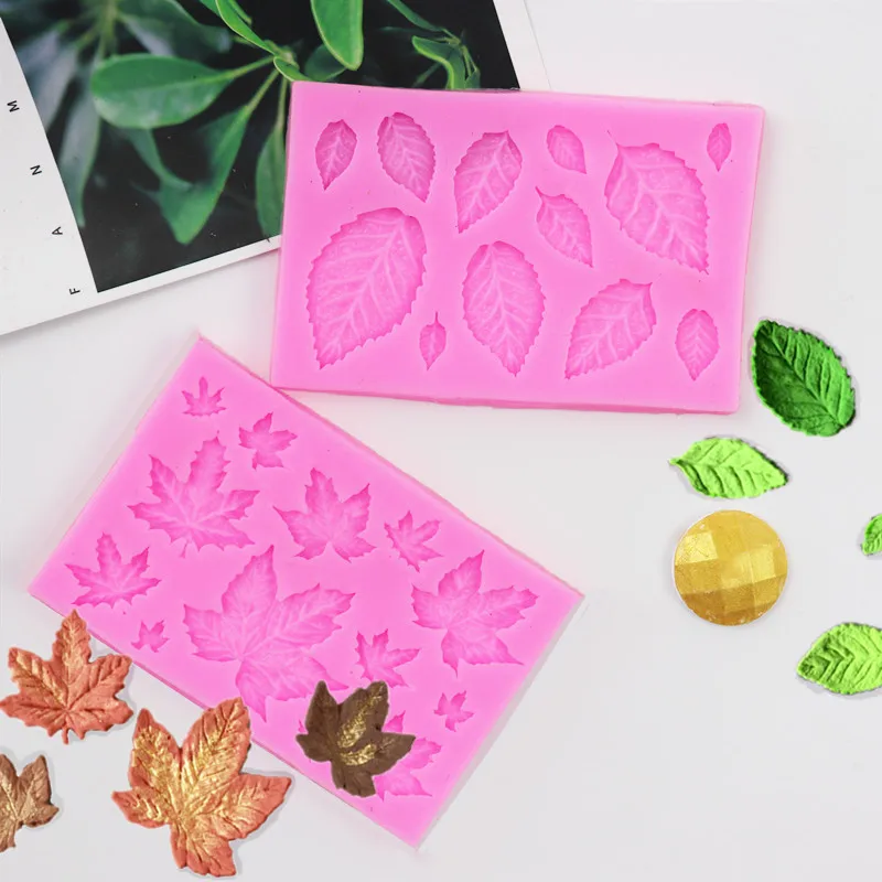 

New Style Cake Mold Leaf Maple Leaf Fondant Silicone Mold DIY Cake Decoration Chocolate Mold