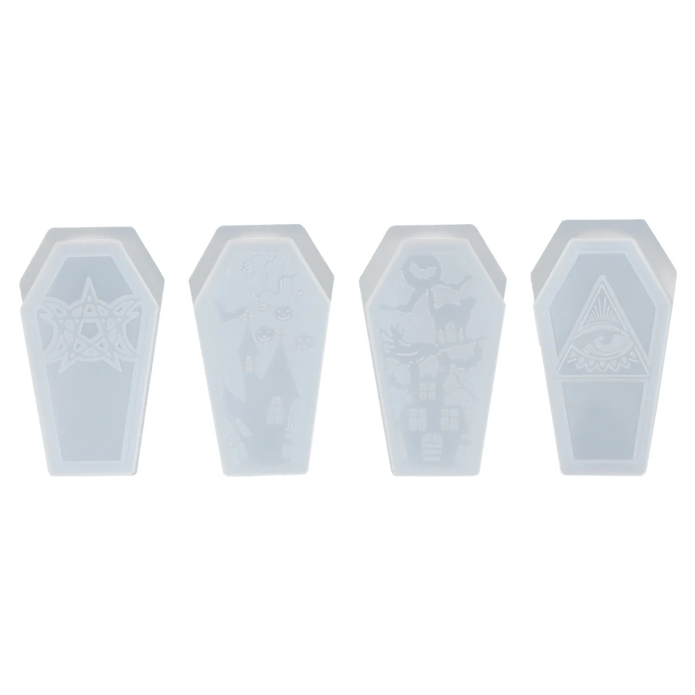 

4Pcs Molds Practical Creative Lightweight DIY Box Cover Molds Crystal Epoxy Molds for Children