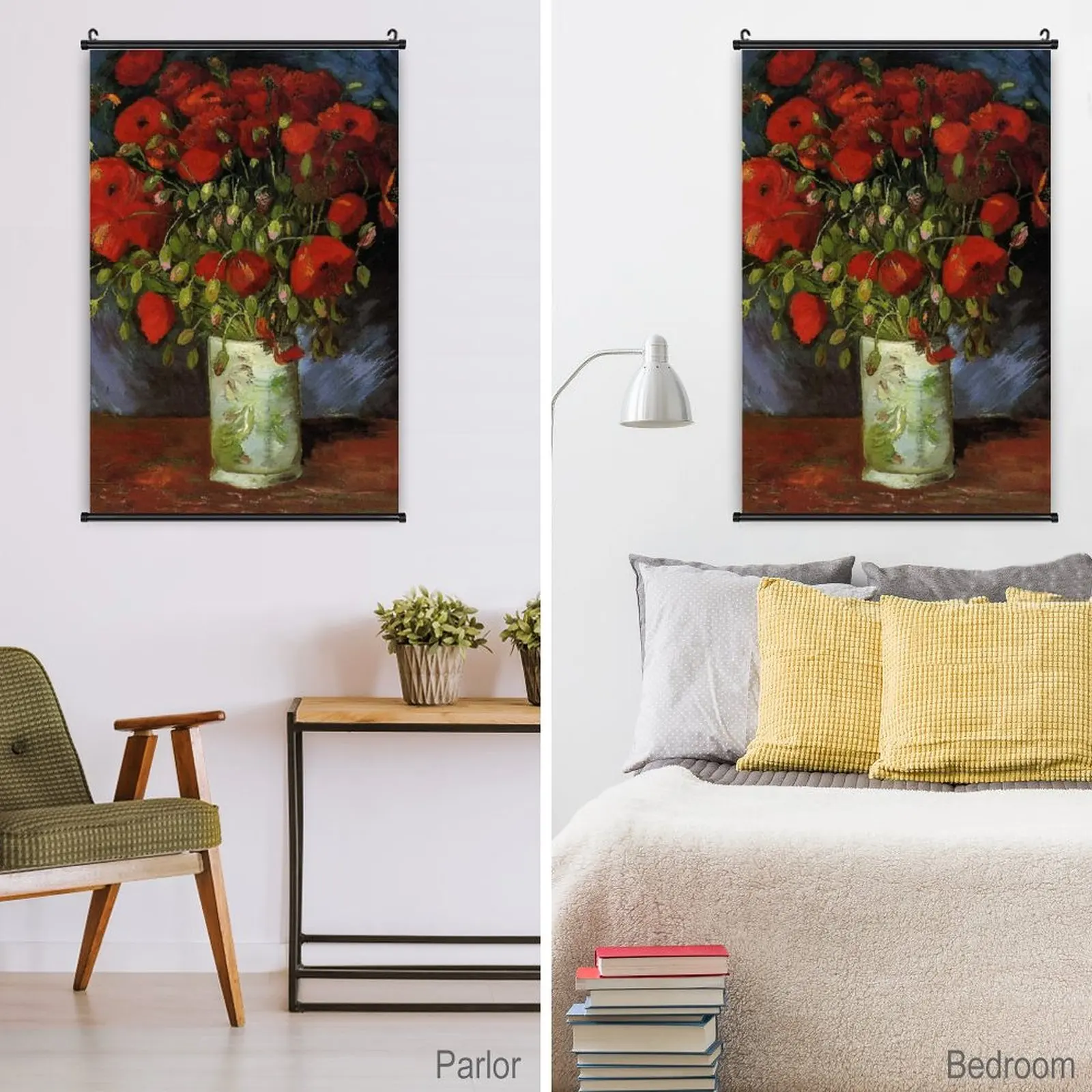 

Vincent Van Gogh Vase With Red Poppies Canvas Hanging Poster for Wall Decoration
