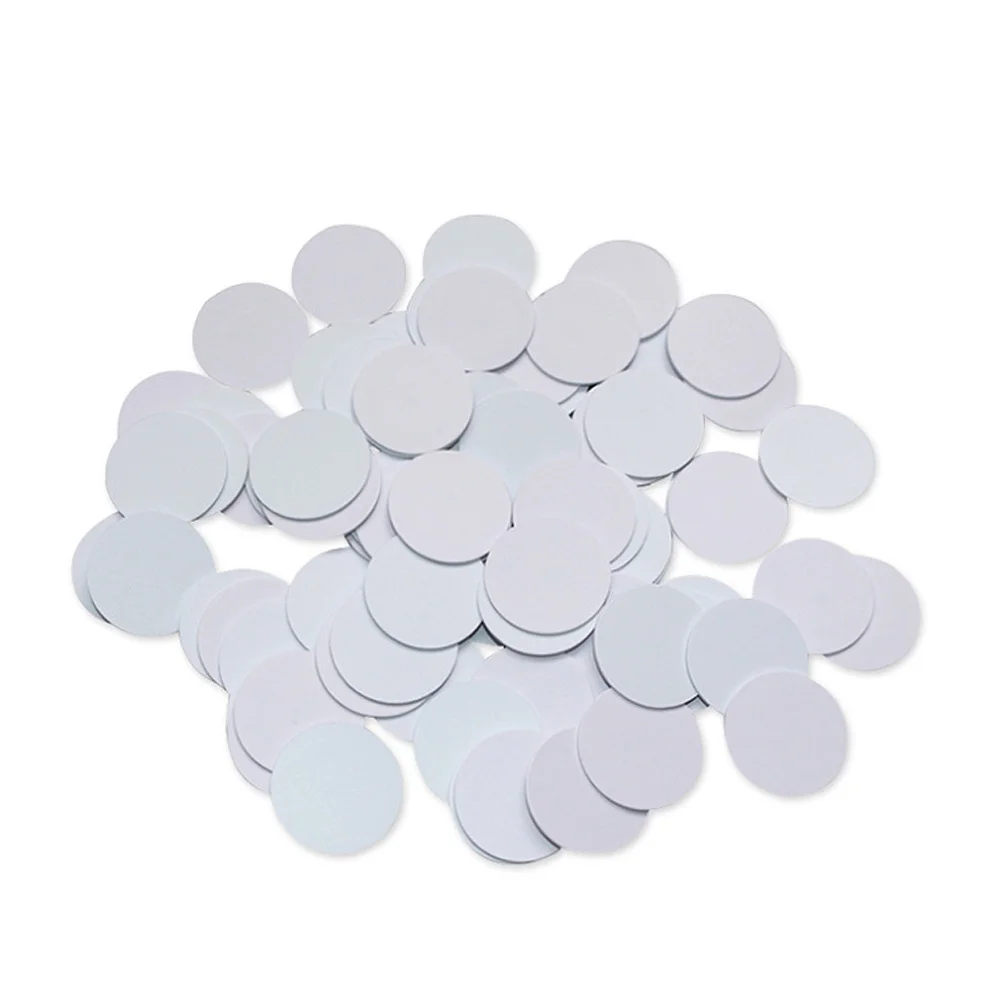 (10 шт./лот) FM1108(M1 S50) RFID смарт IC метки 13 56 МГц водонепроницаемые 25 мм x 1 PVS монетные