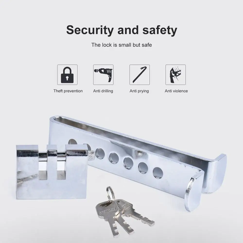 Универсальный автомобильный замок из легированной стали для защиты от кражи