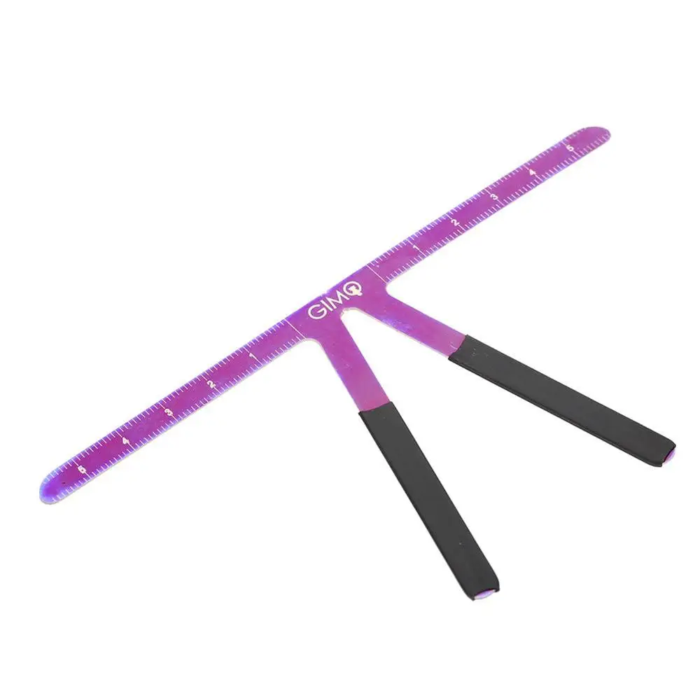 Purple Брови татуировки линейка для перманентного макияжа микроблейдинг трафарет для татуировки бровей линейка многоразовый шаблон определение уход мера - Цвет: Purple