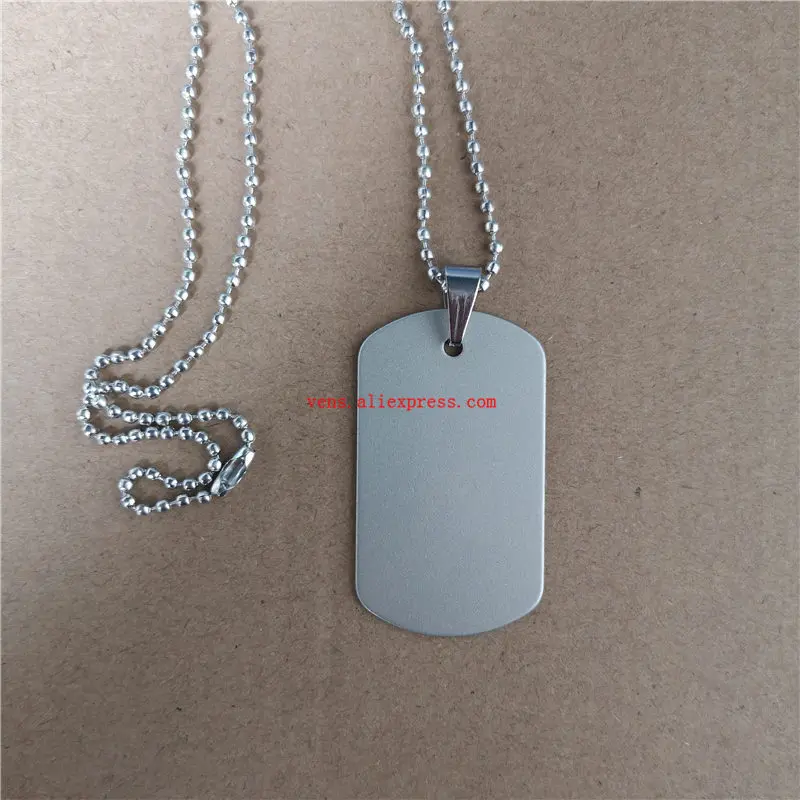 sublimation blank dog tags necklaces pendants hot transfer blank necklace pendant consumable supplies  10pieces/lot