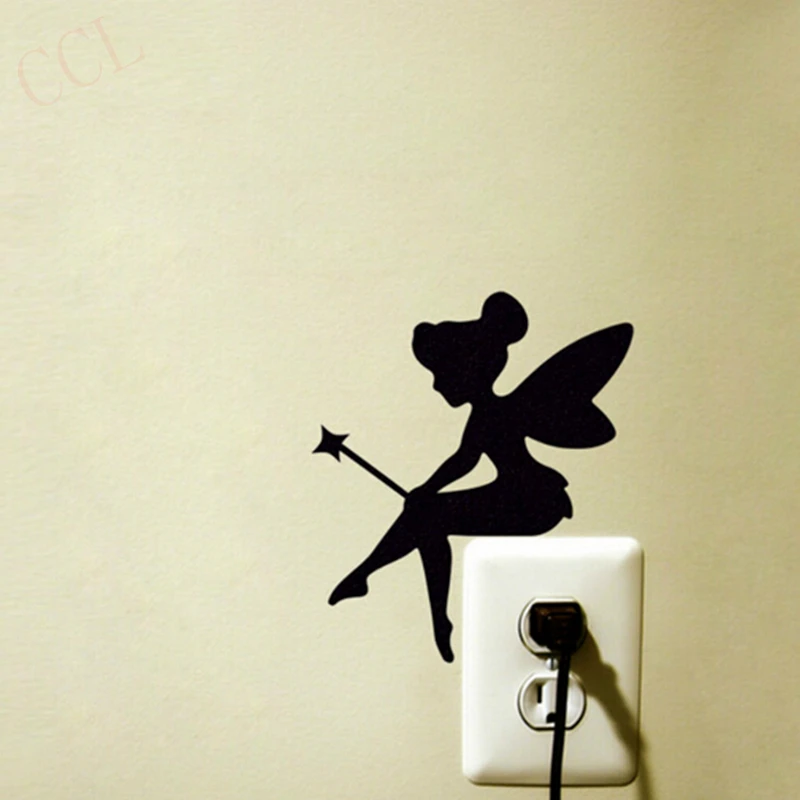 

Mini Fairy vinyl Decal , Fairy Bell Silhouette wall Sticker , Pixie Nursery DIY Art for Kids Room decor