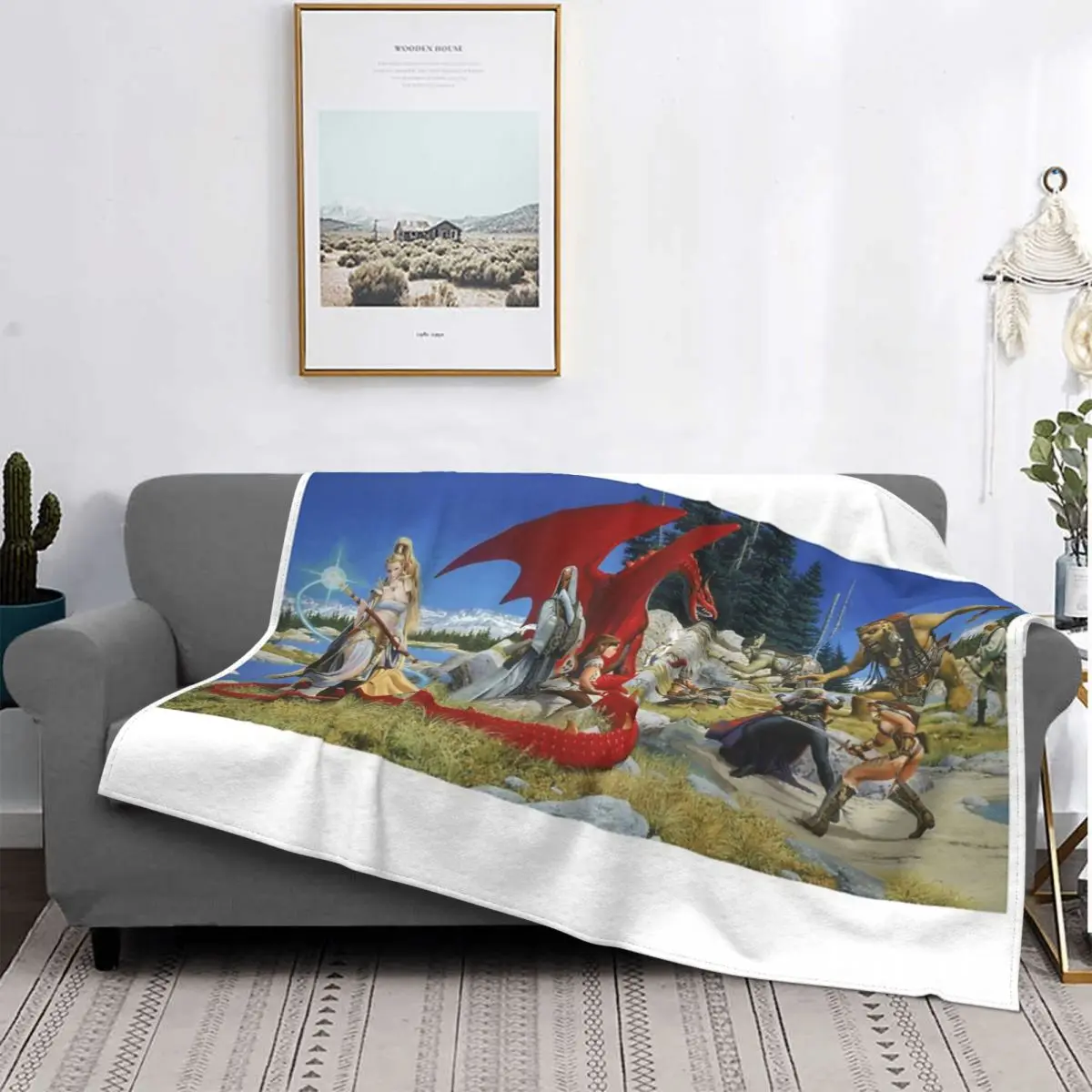

Everquest Main Art Blanket Bedspread Bed Plaid Blankets Picnic Plaid Double Blanket Summer Bedspread