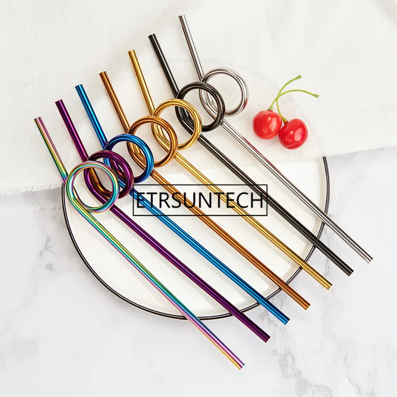 

100pcs Stainless Steel Straw Reusable Metal Drinking Straw With 10pcs Cleaner Brush For Home Party Barware Bar Accessories