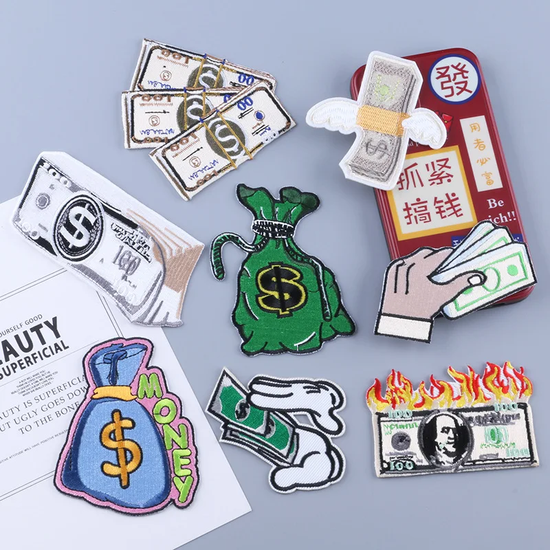 

Customized Embroidery Label Badge Adhesive Patch Sticker Garment Accessories Cloth Sticker Heat Transfer Printing