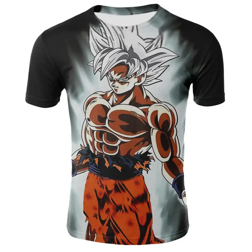 MalezT-shirtSuperCartoonBallSaiyanWukongSummerFashion3dMale/T-shirtAnimePrintingAnimeCoolShortDragonSleeve | Мужская одежда