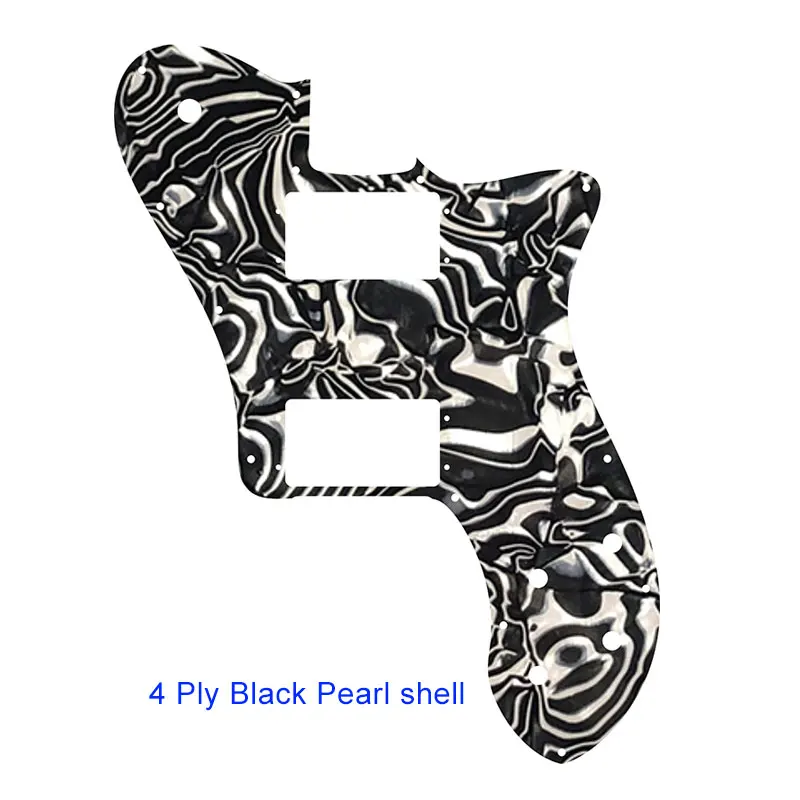 blackpeaqrl shell Pleroo пользовательские гитарные части-для США Fd 72 Tele Deluxe Переиздание гитары накладки замена, Многоцветный выбор - Цвет: blackpeaqrl shell