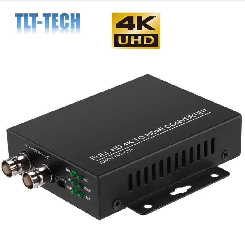 Full HD 4K 720P/1080P/3MP/4MP/5MP/8MP BNC to HDMI Video Converter TVI/CVI/AHD to HDMI Converter Adapter for Monitor HDTV DVRs