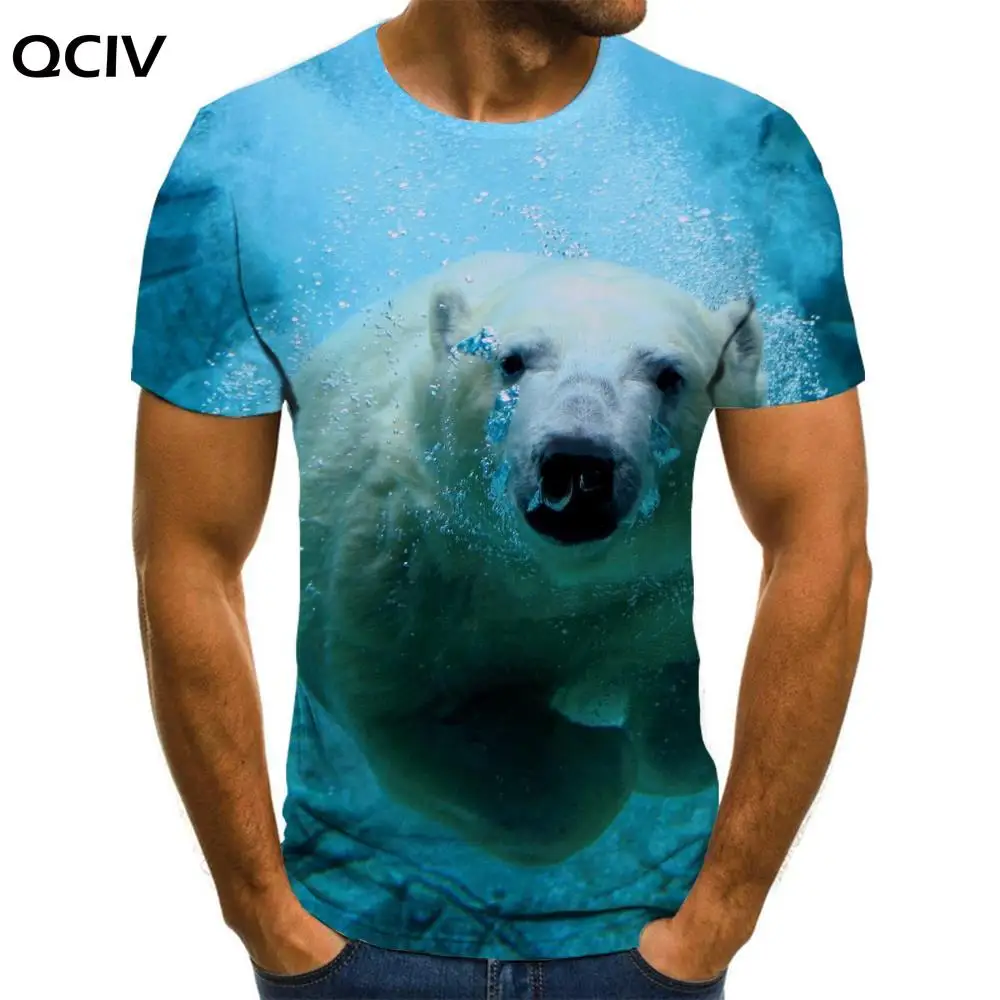

3d Tshirt Bear T-shirt Men Animal Funny T shirts Ocean Shirt Print Harajuku T-shirts 3d Mens Clothing summer Printed Male Tops