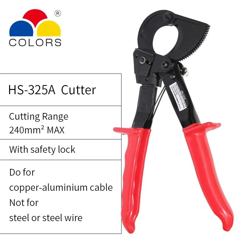 

Ratchet Cable Cutter for cutting copper-aluminum cables,single standed and multi stranded wire,electrical wire cable cutters