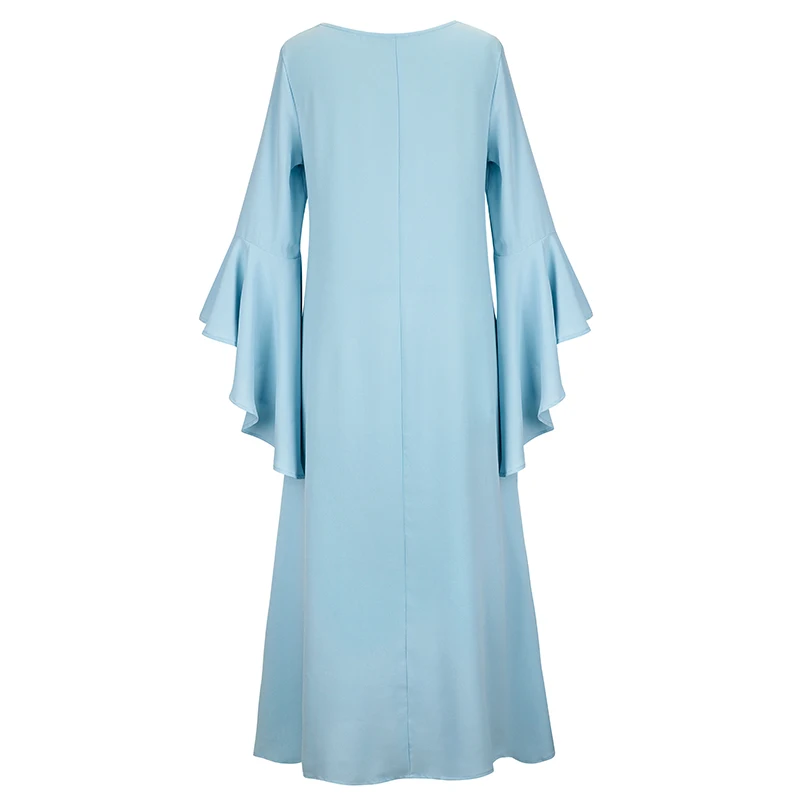 Платье женское вечернее однотонное с длинным рукавом и юбкой-годе - купить по