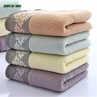 2pcs fine embroidered towels for home adults 3474 cm soft plain cotton satin 100 cotton absorbent gift gray coffe face towel