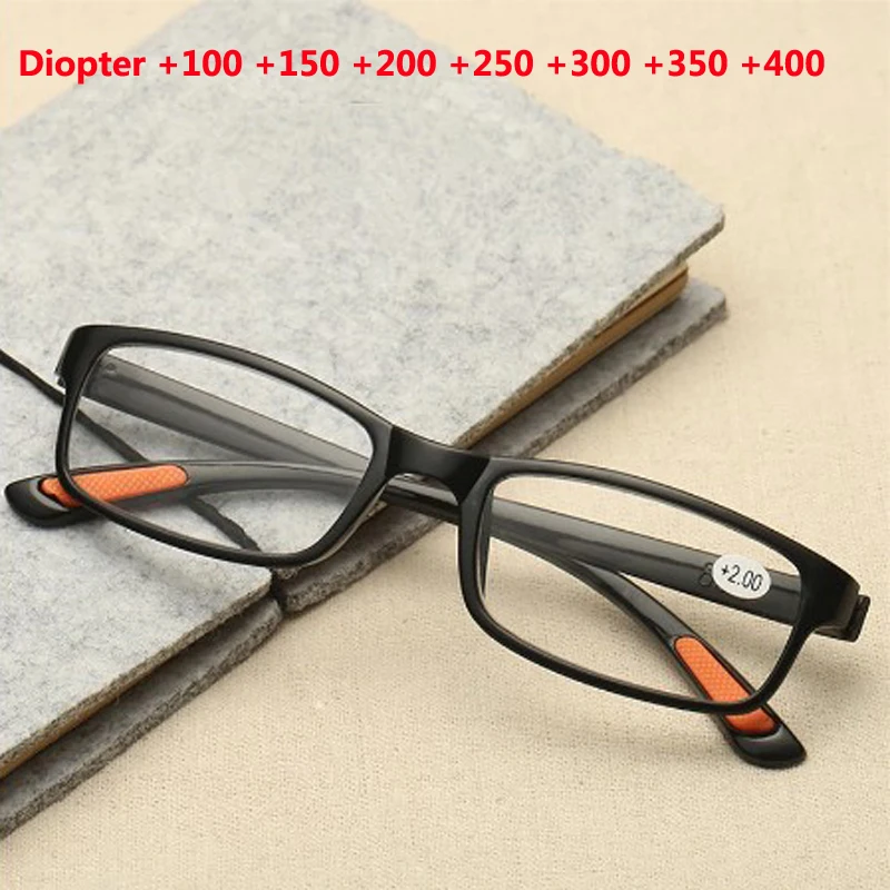 

Women Men Unisex Reading Glasses Toughness Ultra-light Resin Lenses Female Male Presbyopic Eyeglasses Diopter +1.0 To +4.0