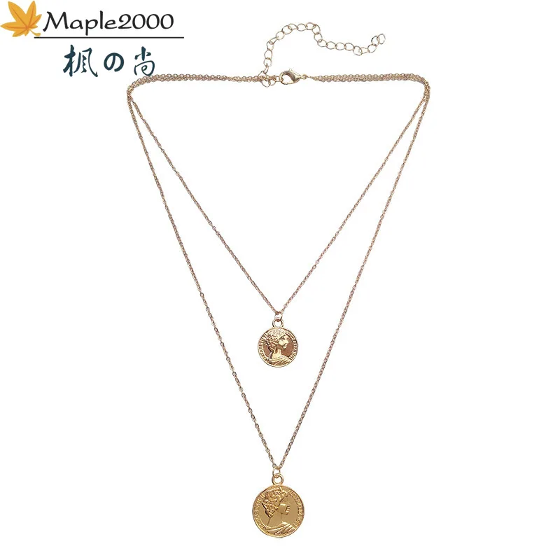Новый магнит для монет ожерелье многослойное золото из нержавеющей стали