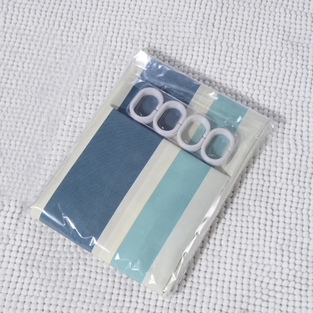 

Hot Stripe Shower Curtain with 12 Hooks, Fabric Shower Curtain for Bathroom, Machine Washable Shower Curtain Sets, 72''72''