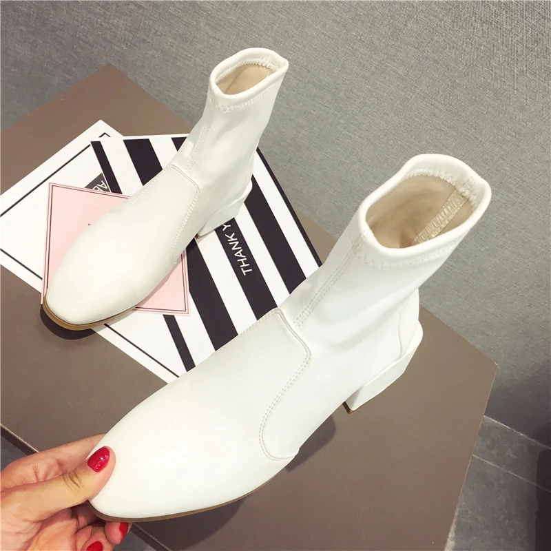 2019 г. модные роскошные женские носки Фетиш на высоком каблуке кожаные ботильоны