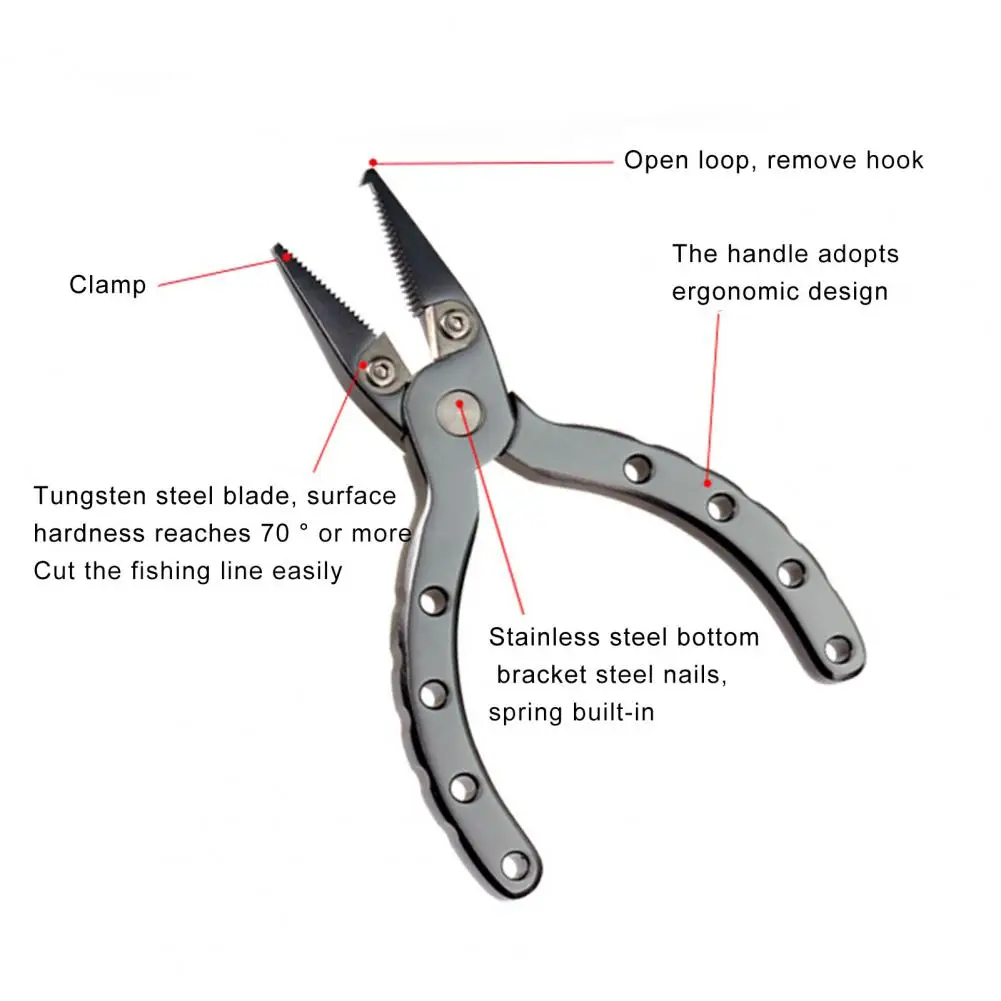 

Fishing Pliers Portable Aluminium Alloy Fishing Lure Pliers Line Cutter Hook Remover Fish Tool Fishing Accessories