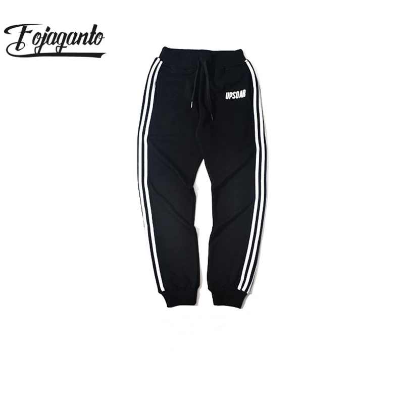 

FOJAGANTO 2021 New Men Fashion Striped Jogger Sweatpants Men Autumn Fashion Long Trousers Male 95% Cotton Casual Couple Pants