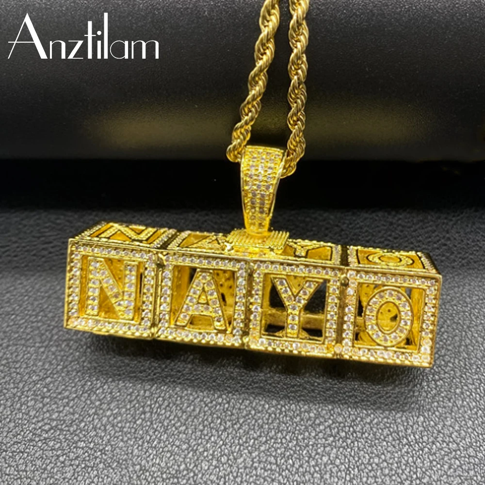 Ожерелье в стиле хип хоп с надписью на заказ украшение сделай сам выложенным