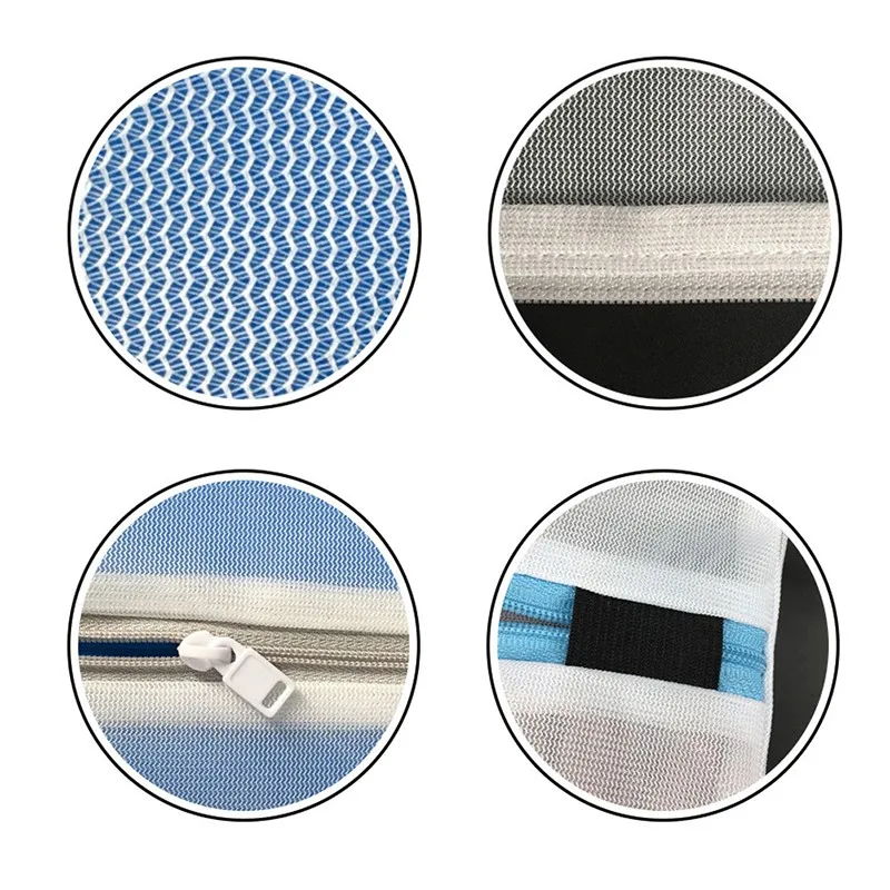 

Zipper Closure Machine Shoe Wash Bag Washing Net Polyester Drying Laundry Protective With Hanging Loops Durable Storage Home