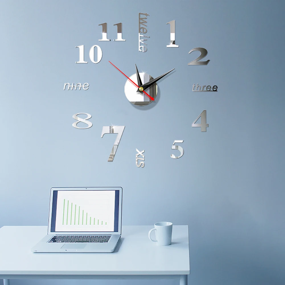 

Deer Head DIY Giant Wall Clock Woodland Deer Hunter Modern Deer Antler Wall Clock Acrylic Mirror Effect Animals Home Decorations