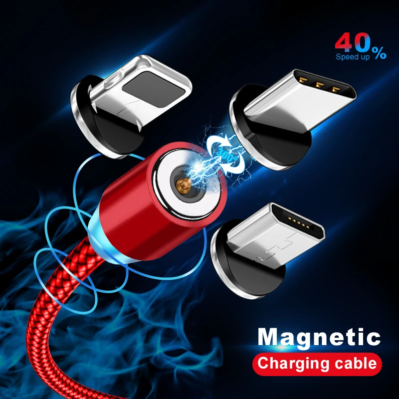 1 м 2 м Быстро Магнитный кабель Micro Тип usb C Зарядное устройство зарядки для iPhone 7 XS X XR samsung S8 магнит для Android телефонов usb кабель