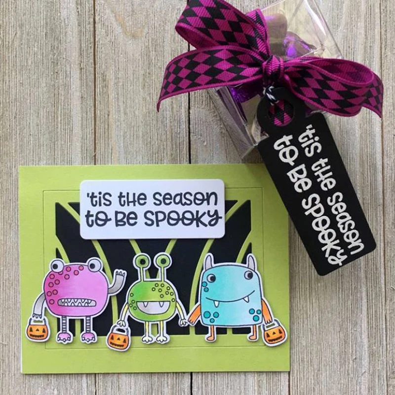 Отправка Монстр обнимает свой путь прозрачные силиконовые Монстры + фраз для DIY