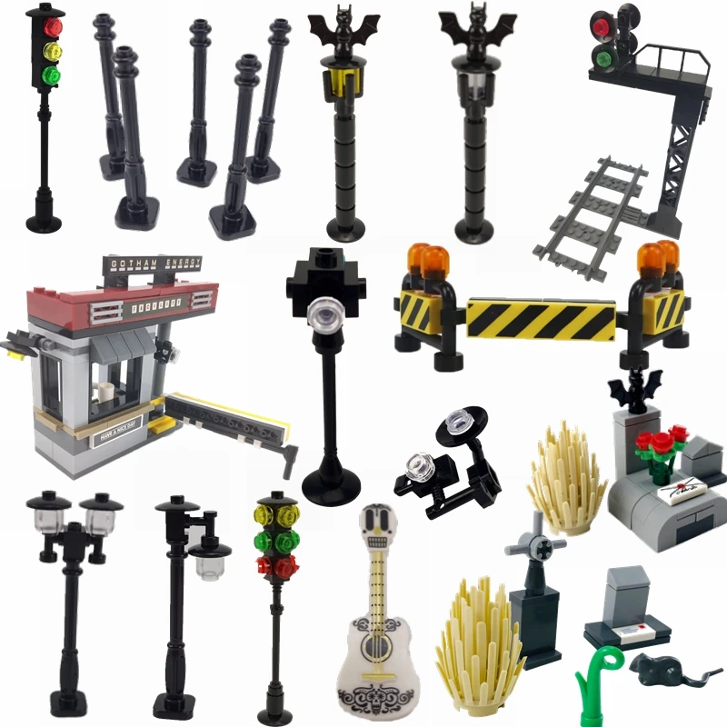 Создатель кубики Moc движения светильник игрушечной модели пластиковые дорожного