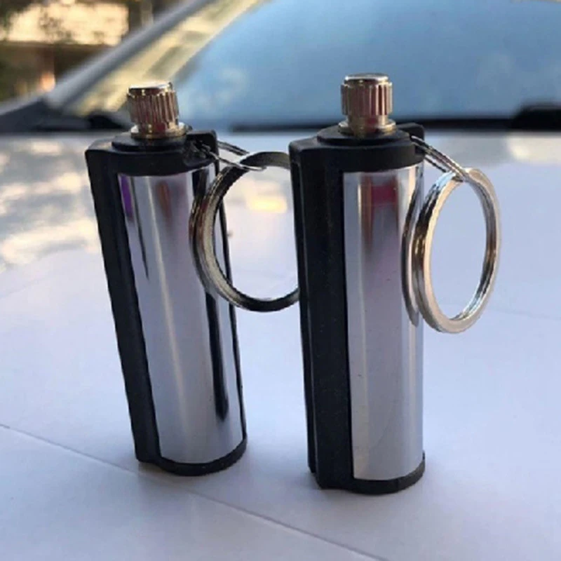 

Camping Emergency Survival Gear Outdoor Hiking Waterproof Stainless Steel Fire Starter Flint Match Lighter Keychain