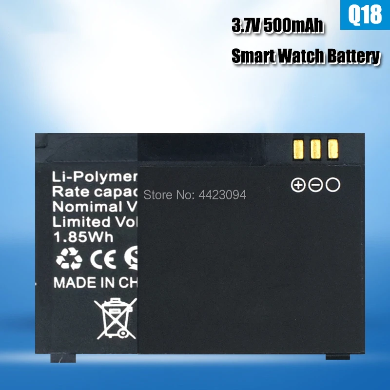 1 2 шт Новый 3 7 V 500mAh литий ионный полимерный аккумулятор для умных часов Q18 робот