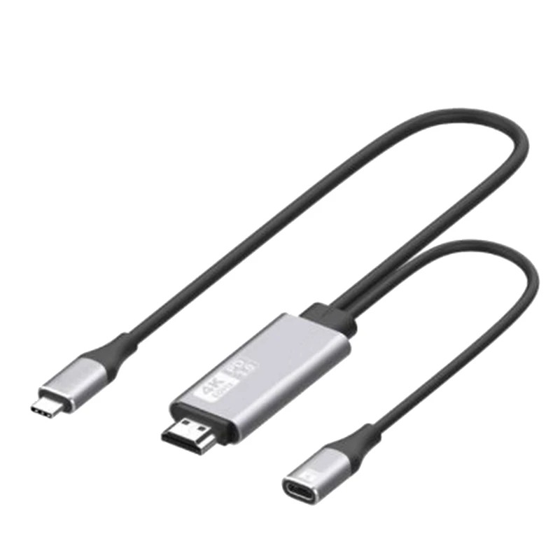 

Адаптер с кабелем, совместимым с HDMI, Тип C, 4K HD, 60 Гц, 1,8 м