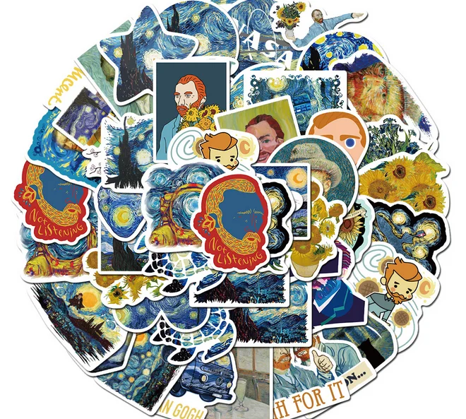 40 шт. наклейки Винсента Виллема ван гога художественный художник картина