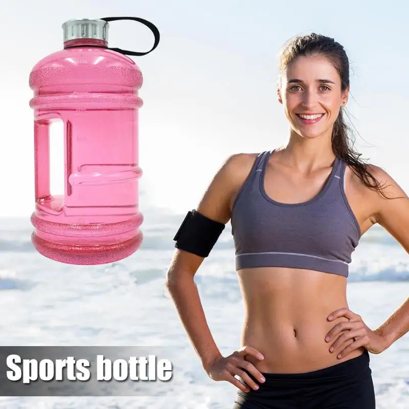 2.2L пластиковая бутылка для воды с большой емкостью, шейкер для уличных походов, герметичный, для тренировок, тренажерного зала, фитнеса, йоги, бутылка с большой чашкой, кувшин для воды