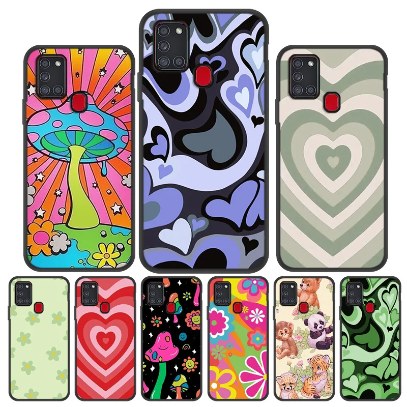 

Case For Samsung A12 A 12 Cases Animal Cute Love Heart Case Galaxy A21S A21 A22 A20e A20 A10S A10e A10e A11 A02 A02S Soft Cover
