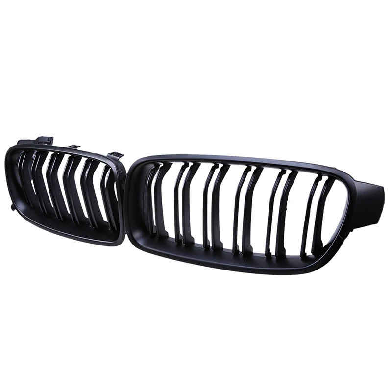 Автомобильная передняя решетка радиатора POSSBAY с двойной линией матовые черные