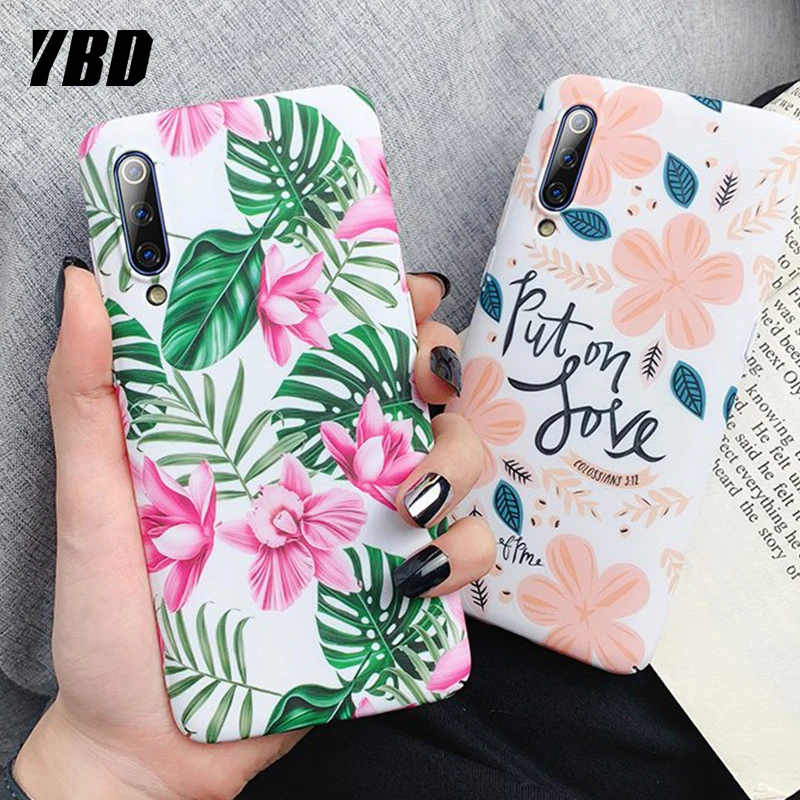 YBD чехол из поликарбоната с цветами для Red mi Note 7 pro Funda Coque мягкий ТПУ Xiaomi 9 8 note |