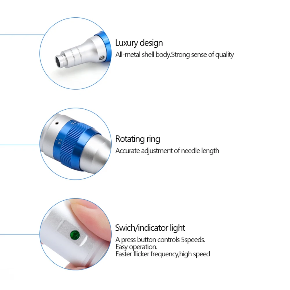 Дерма ручка с 12 иглами для удаления морщин бровей и губ|Мезороллер| |