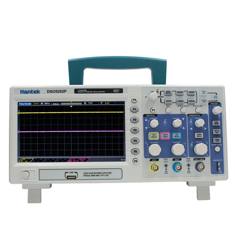 Osciloscopio Hantek DSO5202P цифровой осциллограф Портативный 200 МГц полоса пропускания 2