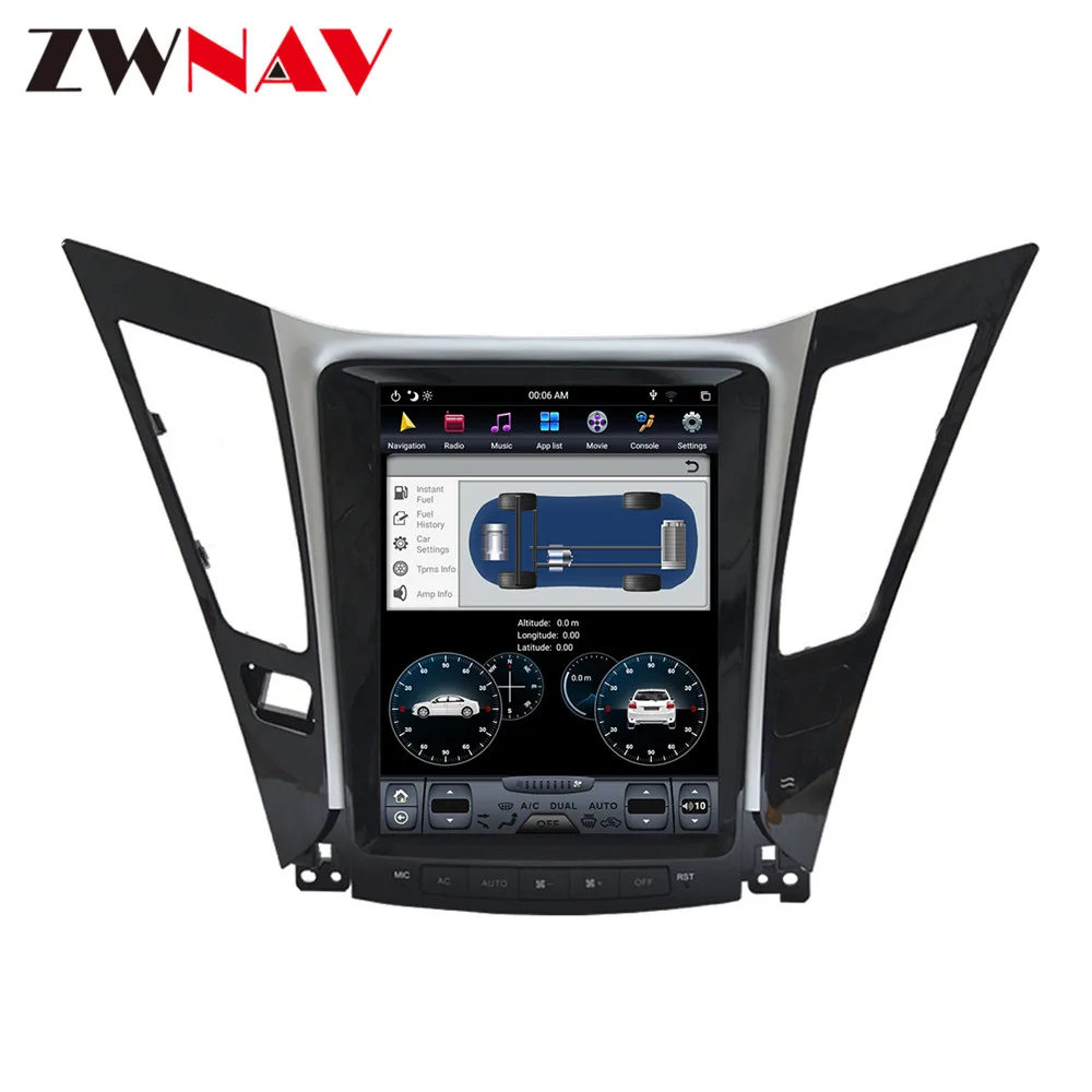 Автомобильный dvd плеер в стиле Tesla с вертикальным экраном Android 8 1 для Hyundai Sonata 2012 2013