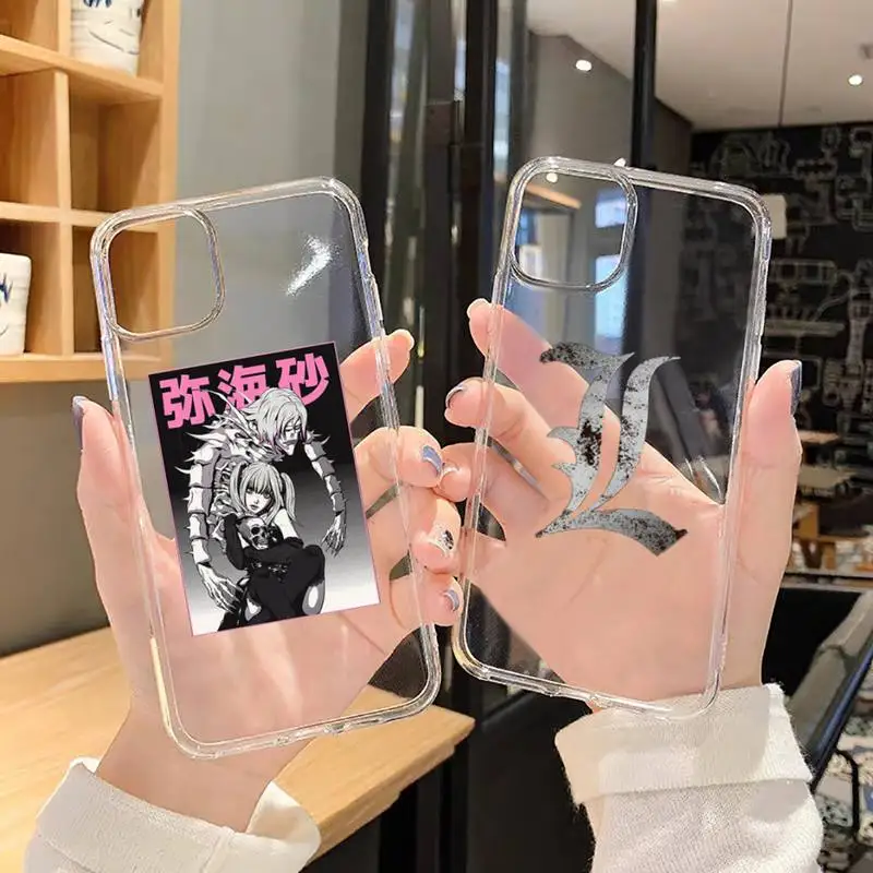 

Rem and misa death note Phone Case Transparent soft For iphone 5 5s 5c se 6 6s 7 8 11 12 plus mini x xs xr pro max