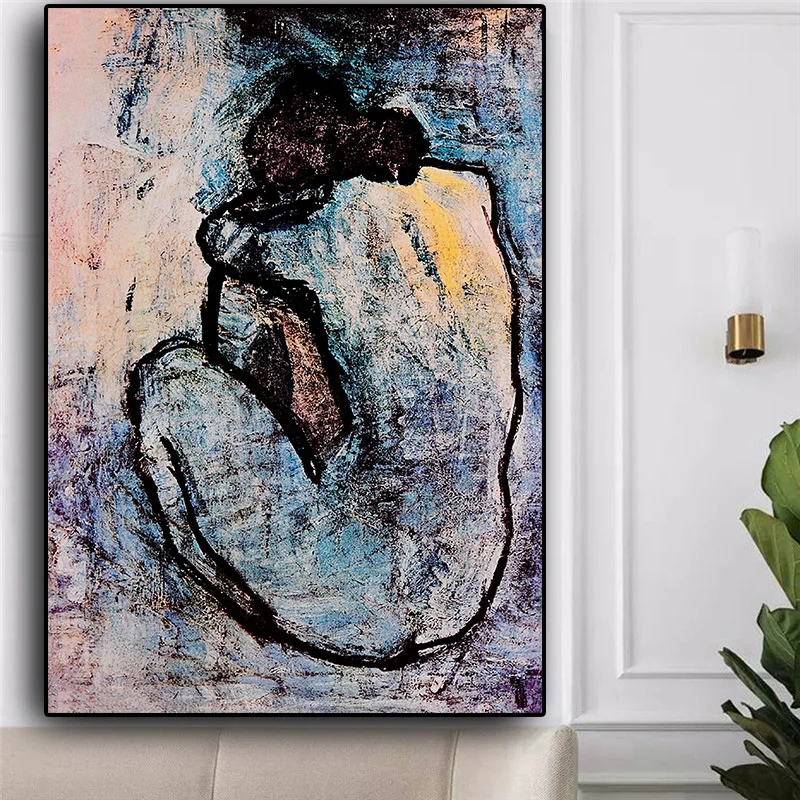 Дом Руж синий обнаженный Пабло Пикассо картина маслом на холсте куадро плакаты и