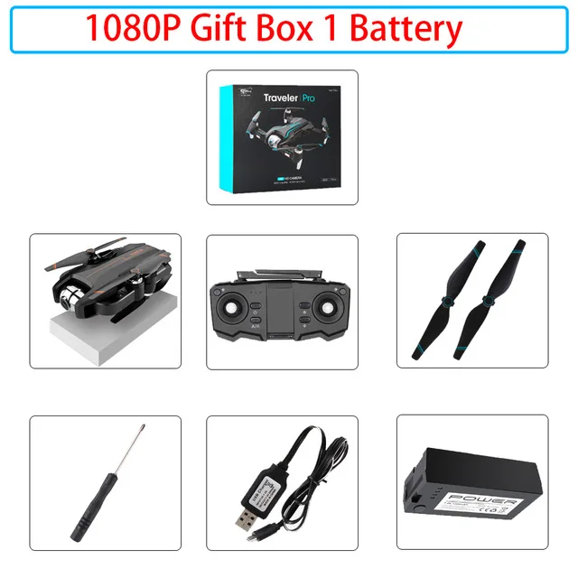 1080p Дрон 4K камера HD 1080P wifi FPV Дрон для обслуживания высоты Квадрокоптер с фиксированной точкой объемный Радиоуправляемый вертолет Дрон камера квадрокоптер с камерой квадрокоптер квадракоптер квадрокоптер с камерой - Цвет: 1080p