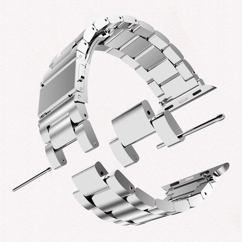 Роскошный ремешок для Apple watch band 44 мм 40 металлический браслет из нержавеющей