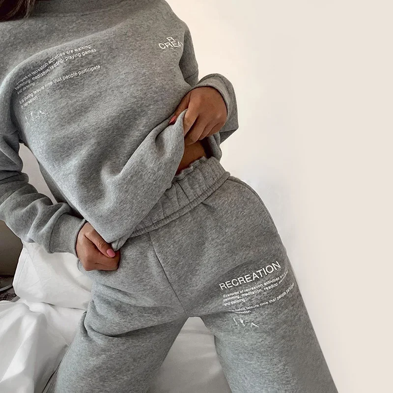 

Women Letter Printed Jogger Sweatpants Waist Lace-up Wild Casual Fitting Soft Pants Ladies Autumn Sports Gym Outfits Bottom