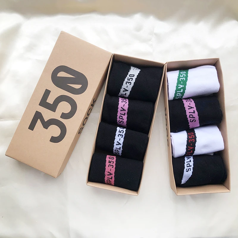 

NEW Summer Women 350 style Socks Sweat Breathable Coconut Sock High Quality Cotton Shallow Mouth Girl Socks Boxed 4 pairs/lot